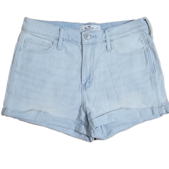 HOLLISTER Shorts Denim High Rise Jean  Distressed Size 5 - Picture 1 of 6